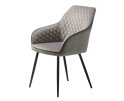 MILTON ARMCHAIR GREY VELVET