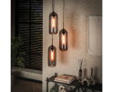 Hanglamp Mercurius getrapt smoke glas - Artic zwart