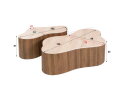 Salontafel Ceramo grande set/2 - 3D keramiek travertin