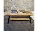 Salontafel Berlin met onderblad mangohout 120x60 cm - Naturel