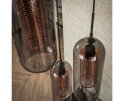 Hanglamp Mercurius getrapt smoke glas - Artic zwart