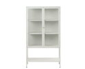 Vitrinekast Carmel metaal met hoge poten 160cm - wit