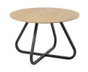 Eettafel Cesura rond eiken melamine Ø120 cm - Naturel