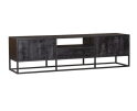 Tv meubel Denver Black 180 cm | Mangohout en staal