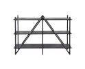 Wandkast 130cm 3 laags Piega - Grijs