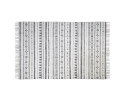 Vloerkleed - katoen - 210x150 cm - zwart/wit