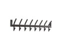 Garderobe 2x8 haaks ronde buis - Donkergrijs Mat