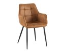 Eetkamerstoel Lucille met armleuning Cognac