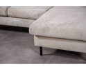 BY-OLAF Hoekbank Elvano met Chaise Longue - links of rechts – Champagne Stof Loris 01 – 218x152 cm