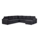 U-bank Westminster 6-zits Antraciet – Hoek Links/Rechts – Stof Dortmund 1115 – 285x285 cm