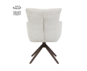 Eetkamerstoel Bardi met armleuning draaibaar - Stof cremona 02 sand - Anodic brown Poot