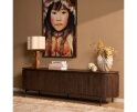 Ovale eettafel Solana Bruin Mangohout 210 cm