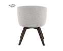 Brescia armchair swivel 180&deg; Espresso- Puente 09 light grey