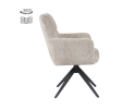 Eetkamerstoel Bardi met armleuning draaibaar - Stof Haga 30 Beige
