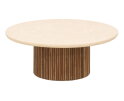 Coffee table Lagoon MORTEX round,35x&Oslash;90 cm, teakwood + mortex