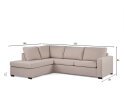 3 seater corner left, fabric Inari 22, I460 beige