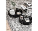 Tray Algarve round BLACK, set of 2 - ORDER by 2 pcs,7x&Oslash;30 cm / 7x&Oslash;40 cm, Bamboo black