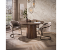 Eettafel Jade rond acaciahout &Oslash;130x77 cm - Bruin - Japandi