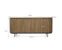 Dressoir Lausanne 180cm teakhout - Naturel