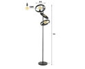 Vloerlamp Hover 3 lampen - Charcoal