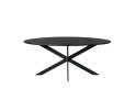 Eiken eettafel Ferris | Ovaal 180 cm | Zwart