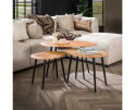 Salontafel set/3 organisch - Massief acacia naturel