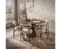 Eettafel Central rond &Oslash;130 - Massief acacia bruin