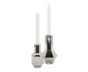 Candle holder Axis small - silver | BY-BOO