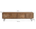 Tv meubel Elan mangohout 180 cm - Naturel