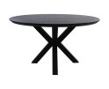 Ronde eettafel Zurich - ø130x76 - Zwart - Acaciahout/metaal