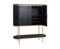Barkast Rivello mangohout 135x45x150 cm – Black Olive & Brass