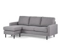 3 seater sofa CL L+R, fabric Malmo 90, M411 grey