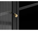 Dressoir Bronco metaal glas 132 cm - zwart