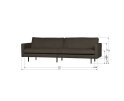 3-zits Bank Rodeo Stretched 277 cm Grey/Brown | BePureHome