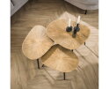 Salontafel Aurelia set van 3 vierhoekig metaal - goud