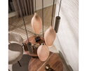 Hanglamp Cocoon pendel getrapt 5L - Sienna bruin-frosted