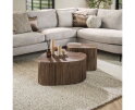 Salontafel set/2 XL driehoek Maya teak - Teak rust brown