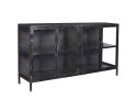 Dressoir Rift metal 4 deuren - Gun metal