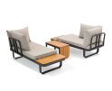 Samos alu.multifunct.loungeset taupe FSC 100%