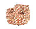 SEVN Lois fauteuil draaibaar - Rond en uitnodigend - Terracotta - 107x97x84 cm