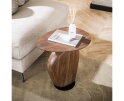 Bijzettafel art solid - Massief acaciahout - glaze bruin - 45x36x50 cm - Japandi