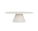 Eettafel Mello ovaal Beton 220x120 cm - wit