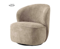 Belvi Fauteuil - fabric AJ3019-11 Beige (draaibaar)