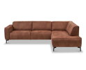 Hoekbank Varello Cognac- Tauro 13 &ndash; Ottomane rechts &ndash; 270x209 cm