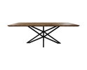 Tafel Fishbone Rechthoek- 240x100x76 - Naturel/zwart - Eiken/metaal