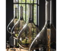 Hanglamp drop smoke glass 4 lampen - Artic zwart