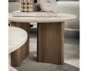 Salontafel set/2 Romano tapse voet - Ceramic travertine