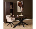 Eettafel Madison Brown | 160x90 cm | Deens Ovaal | Poot Black