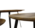 Salontafel Milo set van 3 rond mangohout - Naturel