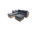 Loungeset Almadia modulo - Natural kobo | Grijs